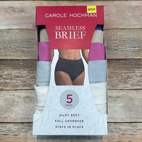 Carole Hochman Seamless Brief Underwear 5 Pack Multi-Color - Picture 1 of 2